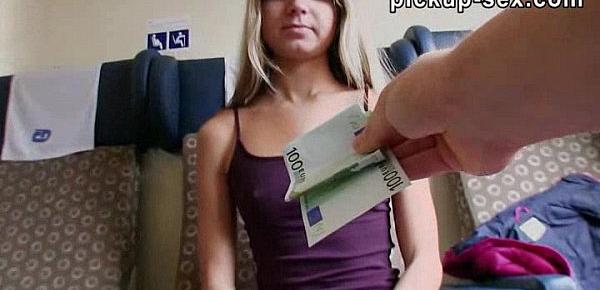  Eurobabe Gina Gerson railed in a train for a chunk of cash